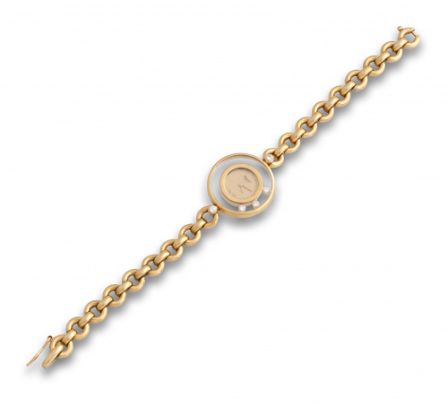 Reloj CHOPARD en oro de 18K con brillantes en chatones dent