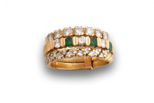 Trío de alianzas unidas, dos de brillantes una de brillante