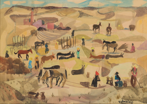 AGUSTÍN REDONDELA  (Madrid, 1922 - 2015)“Paisaje de campo”
