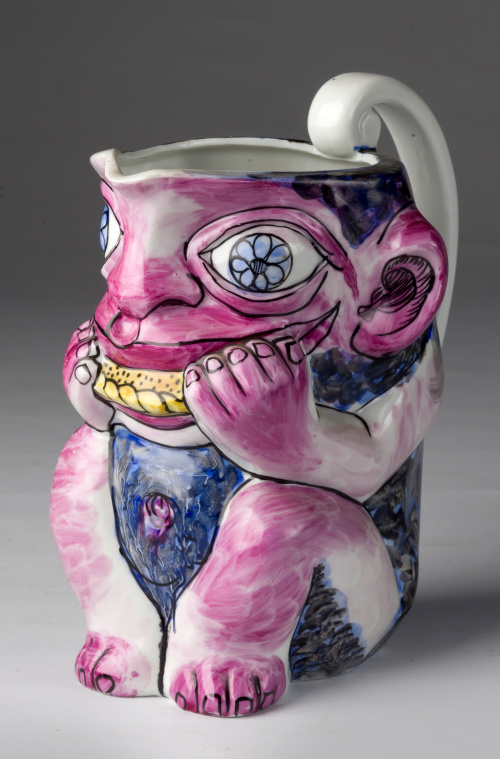 “Larpanería”Jarro de cerámica esmaltada.Fábrica de Castro