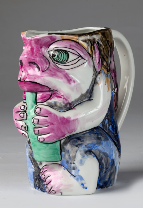 “Pifanta”jarro de cerámica esmaltada.Fábrica de Castro, S