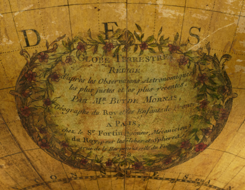 Globo terráqueo,para la educación de los príncipes, grabado