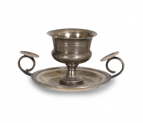 Palmatoria de plata marcadoTrabajo español primera mitad, 