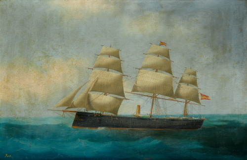 JUAN FONT Y VIDAL (1811- 1885)Fragata blindada Arapiles (1