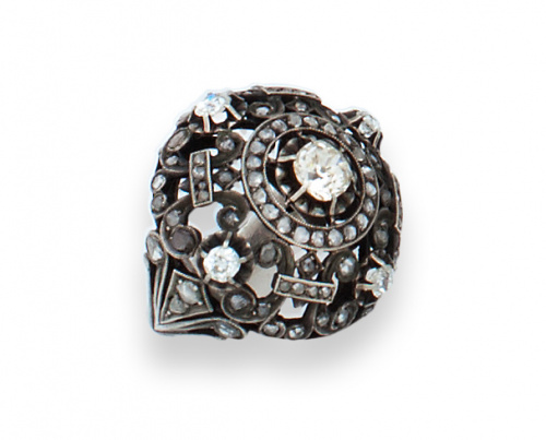 Original Sortija de diamantes años 30 diseño del pintor Nes