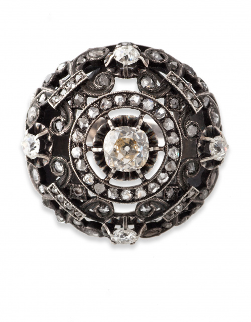 Original Sortija de diamantes años 30 diseño del pintor Nes