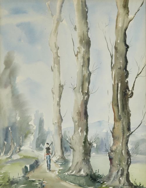 MANUEL LIAÑO (Duález, 1912 - Barreda, 1989)Pareja de paisa