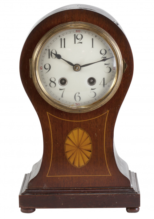 Reloj de sobremesa  de estilo Jorge III de madera de caoba 