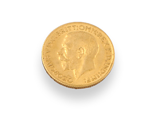 Moneda de una libra de Jorge V en oro.1931.