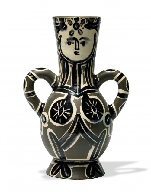 PABLO PICASSO (Málaga, 1881 - Mougins, 1973)Vase with two 