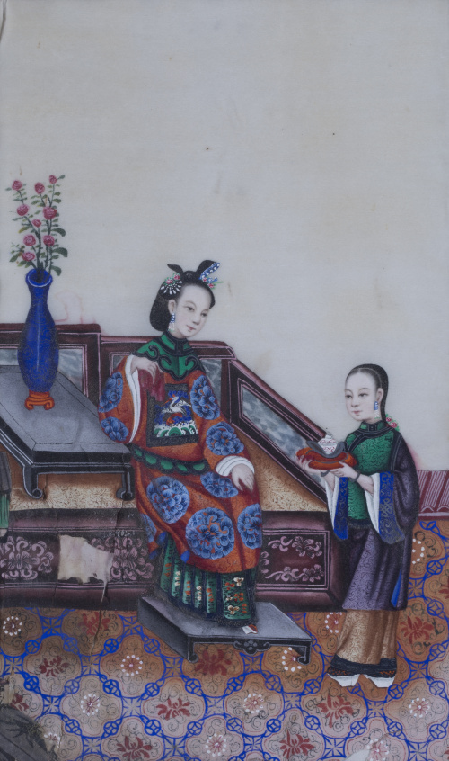 ESCUELA CHINA, SIGLO XIXEscenas palaciegas