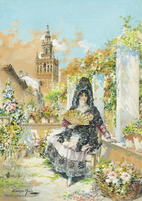 ENRIQUE MARÍN SEVILLA (Granada 1870-Madrid 1940)Morena y Se