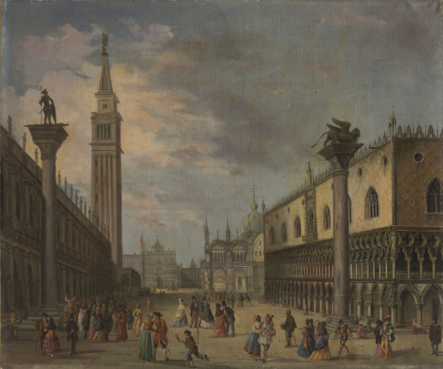 ESCUELA ITALIANA, FINALES DEL SIGLO XIXVista de la plaza de