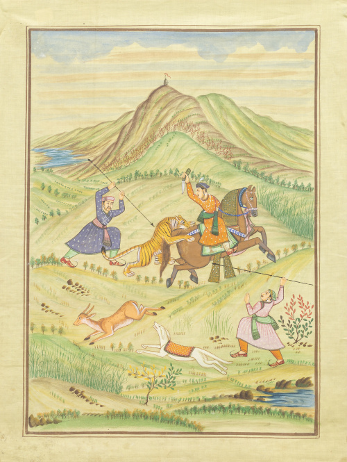 ESCUELA HINDÚ, SIGLO XIXLa caza del tigre