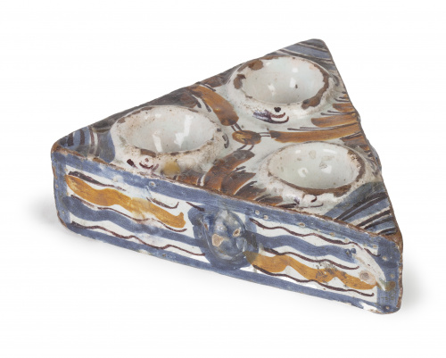 Especiero de cerámica esmaltada.Villafeliche, S. XVII.