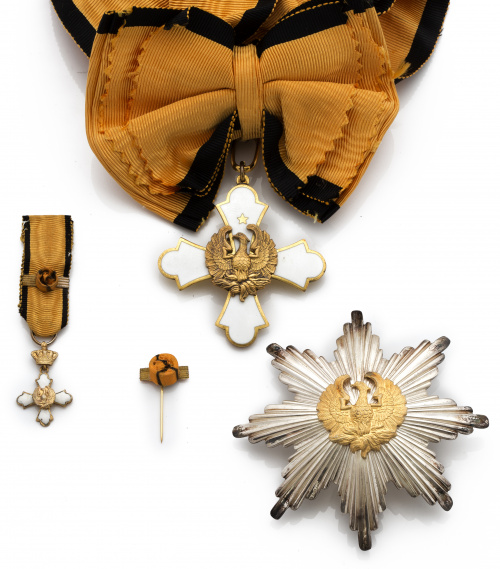 Conjunto de Encomienda, Placa gran cruz, insignia y pin de 