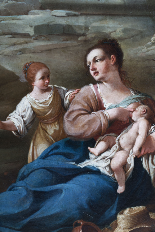 PIETRO FABRIS (act. 1754-1804)Una familia de aldeanos y un