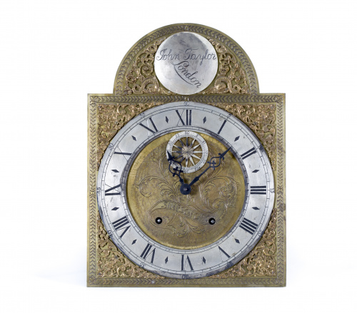 John TaylorGrandfather con caja en roble y esfera metálica