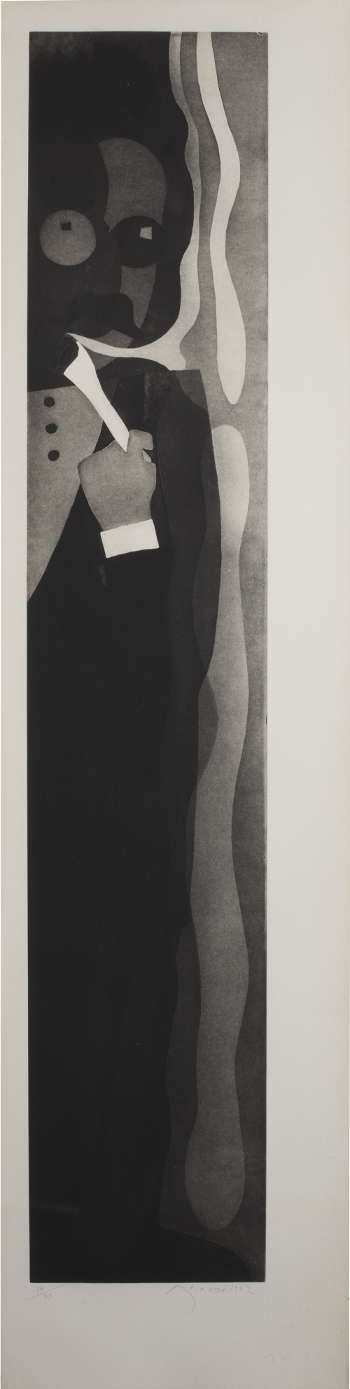 EDUARDO ARROYO (Madrid, 1937) Retrato de Walter Benjamin o