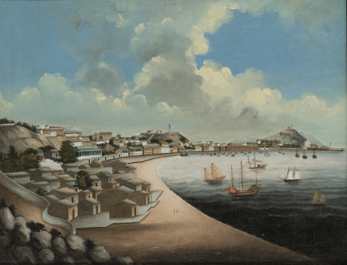 ESCUELA CHINA, SEGUNDO CUARTO SIGLO XIXChina. Vista de la 