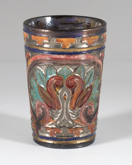 Daniel Zuloaga (1852 - 1921) Jarrón de cerámica esmaltada 
