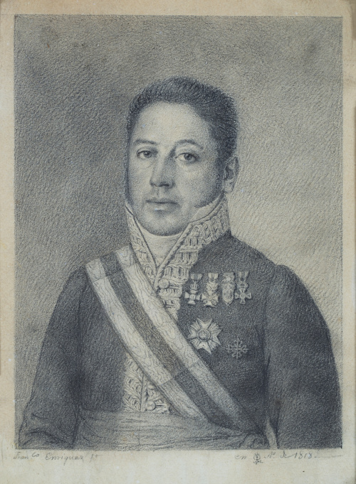 FRANCISCO ENRÍQUEZ Y GARCÍA (doc. 1791-1841)Retrato de cab
