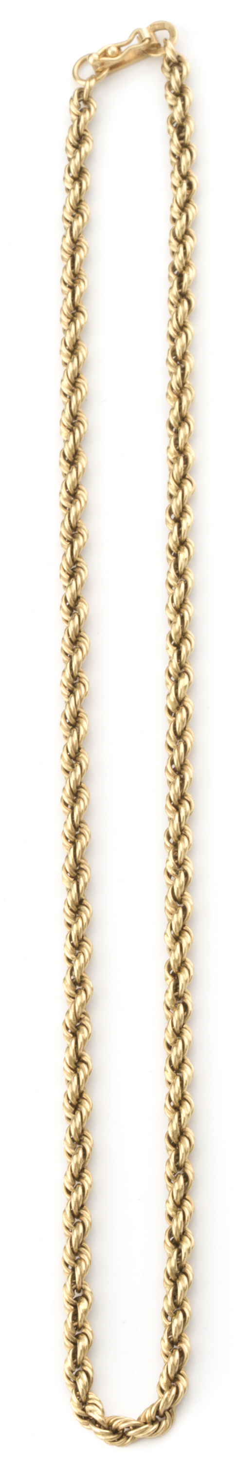 Collar de cordón rizado en oro de amarillo de 18K.