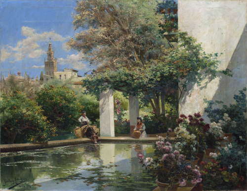 MANUEL GARCÍA Y RODRÍGUEZ (Sevilla, 1863-1925)Jardines de S
