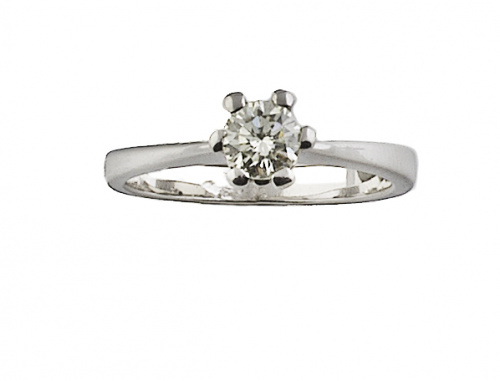 Solitario con brillante central de 0,40 ct aprox en montura