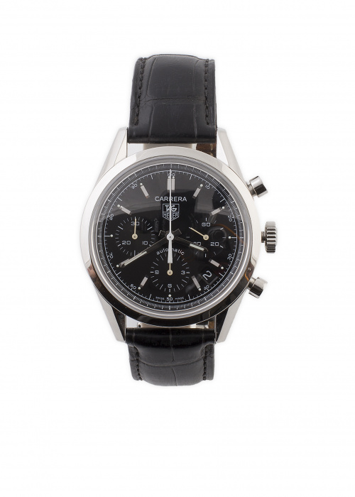 Reloj TAG HEUER CARRERA en acero. Finales años 90. Con su e