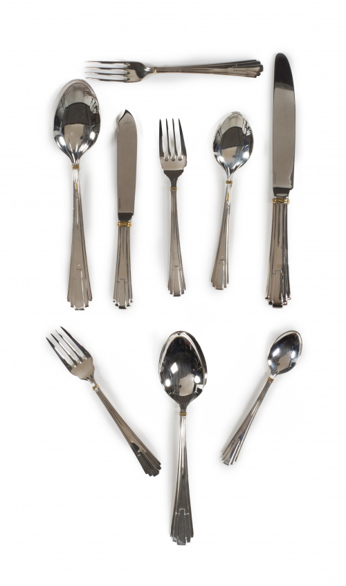 Cubertería “La Maison de Louis Cartier” en plata en su colo