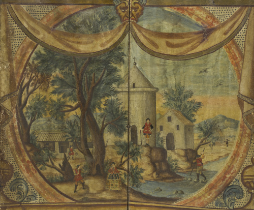 ESCUELA DEL VIRREINATO DE NUEVA GRANADA, h. 1800Biombo de 