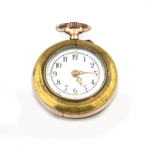 Reloj Lepine de señora suizo ff s.XIX en oro de 18K y esmal