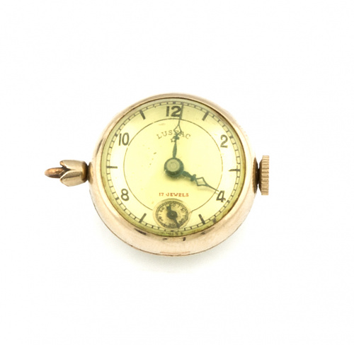 Reloj colgante en forma de esfera con maquinaria vista c.19