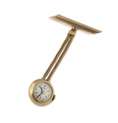 Reloj con broche y cadena para colgar en solapa VULCAIN c.1