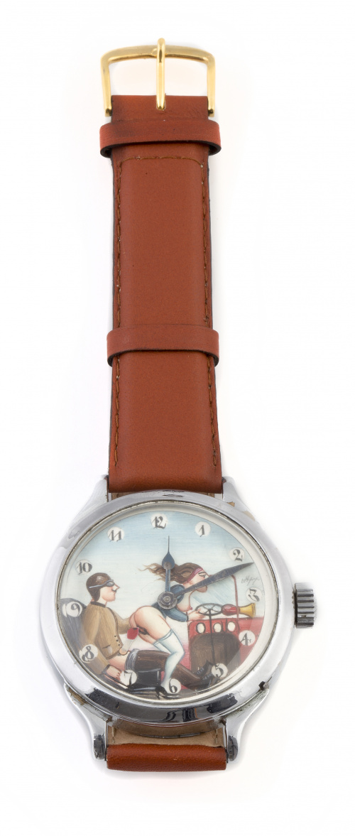 Reloj erótico TAVANNES WATCH COMPANY c. 1920