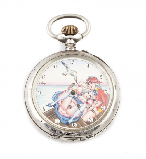 Reloj erótico MAGNUM en plata 800