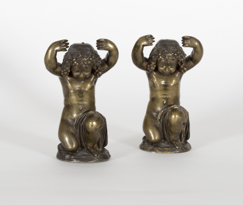 “Niños Baco”Bronce dorado, S. XVIII - XIX