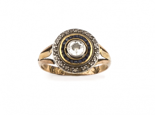 Sortija Art-Decó con brillante central de 0,25 ct aprox rod