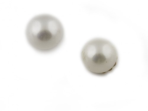 Pendientes perlas cultivadas abotonadas de 10 mmen oro de 1