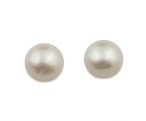 Pendientes de perlas cultivadas abotonadas en oro de 18K 