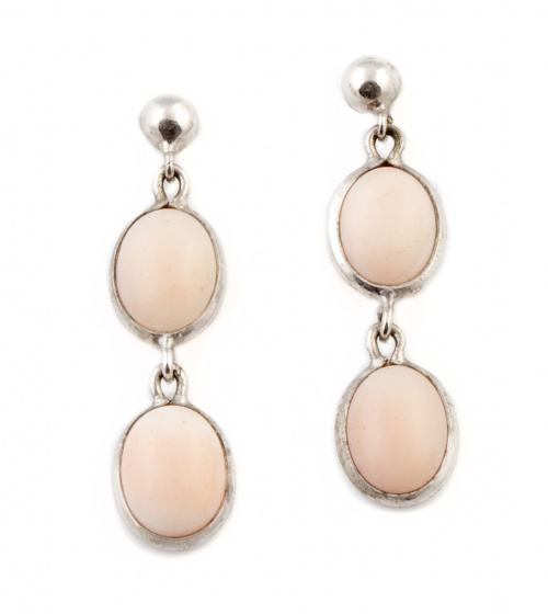 Lote de siete parejas de pendientes en plata con diferentes