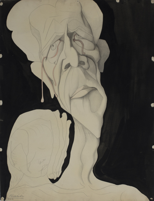 LUIS FERNÁNDEZ (Oviedo, 1900 - París, 1973)Anciano y niño,