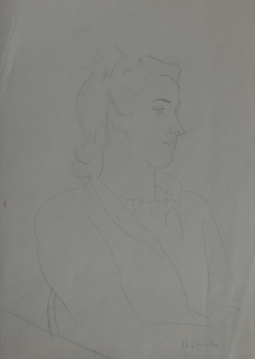 JOAQUÍN PEINADO (Málaga, 1898 - París, 1975)Retrato femeni