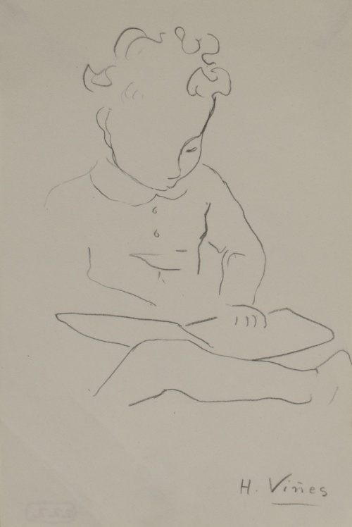 HERNANDO VIÑES (París, 1904 - 1993)Infante leyendo