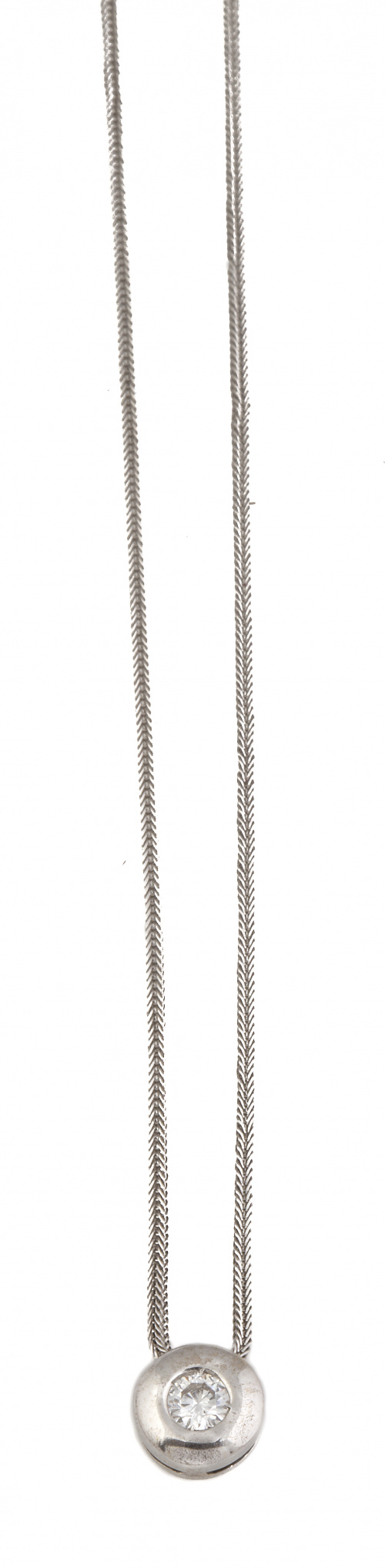 Colgante con un brillante en chatón de 0,20 ct aprox con ca