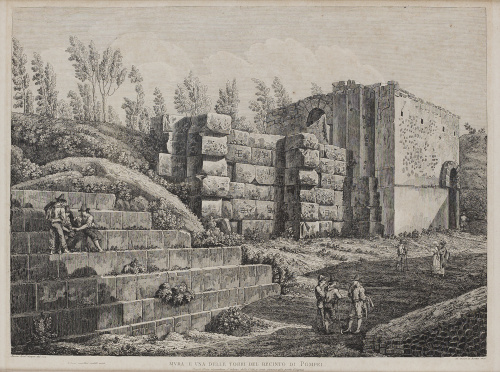 LUIGI ROSSINI (Rávena, 1790 - Roma, 1857)Mura e una delle