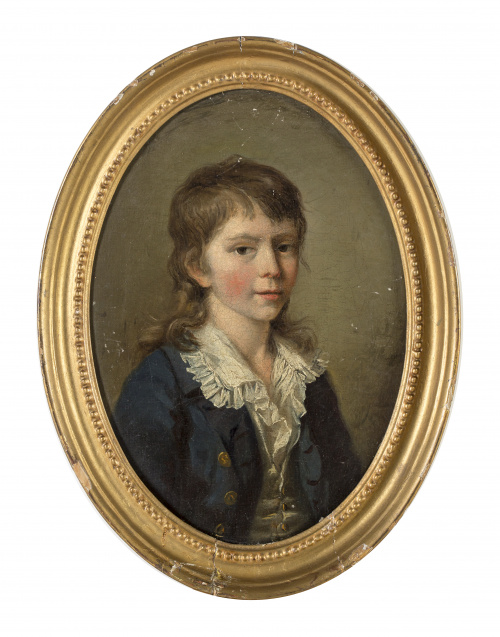 ESCUELA INGLESA, h. 1800Pareja de retratos de niños