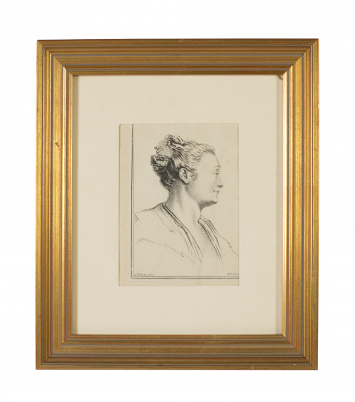 JEAN-ANTOINE WATTEAU (inv) y PIERRE FILLOEUL (sculp)Estudi