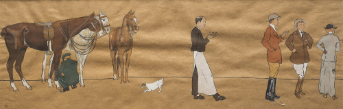 ESCUELA FRANCESA, H. 1920Descanso en la montería